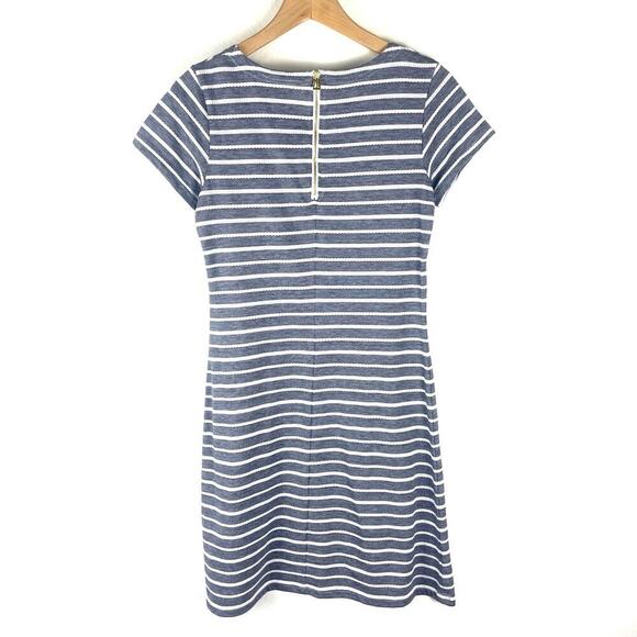 Sail To Sable STS Navy White Striped Short Sleeve Dress Women's Small Preppy - Picture 2 of 10
